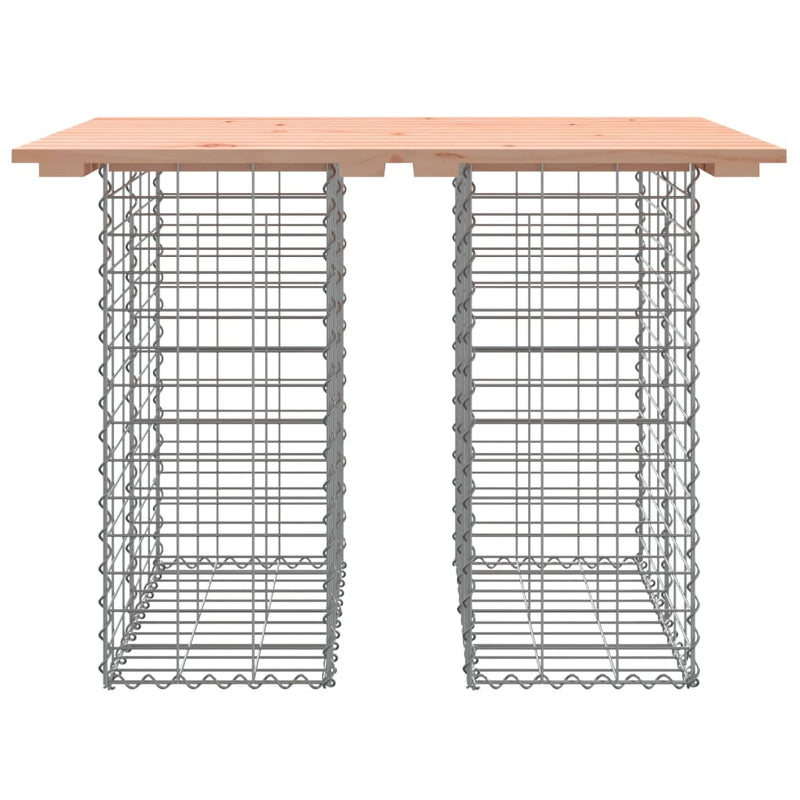 vidaXL tömörfa kerti asztal gabion mintával 100 x 70 x 72 cm Douglas