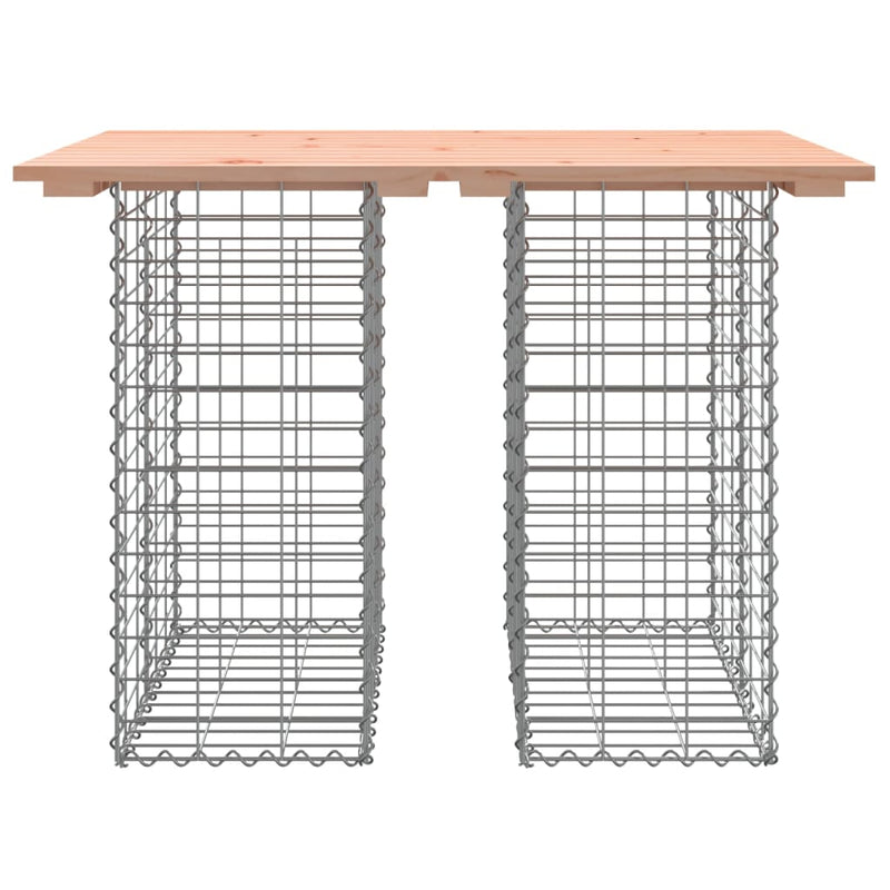 vidaXL tömörfa kerti asztal gabion mintával 100 x 70 x 72 cm Douglas