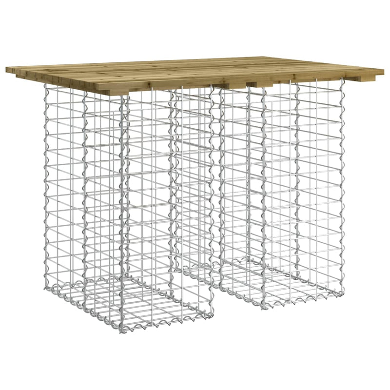 vidaXL gabion mintás impregnált fenyőfa kerti asztal 100 x 70 x 72 cm