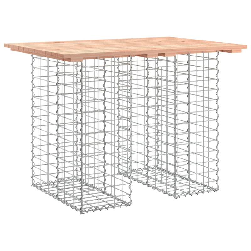 vidaXL tömörfa kerti asztal gabion mintával 100 x 70 x 72 cm Douglas