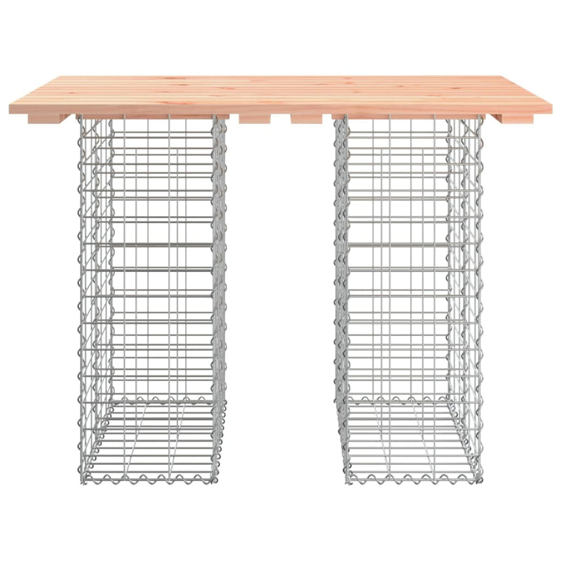 vidaXL tömörfa kerti asztal gabion mintával 100 x 70 x 72 cm Douglas