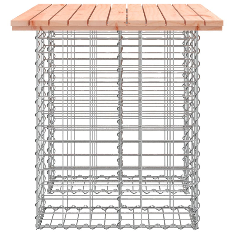 vidaXL tömörfa kerti asztal gabion mintával 100 x 70 x 72 cm Douglas