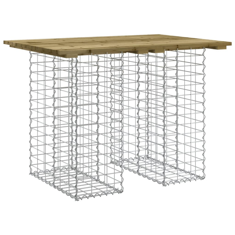 vidaXL gabion mintás impregnált fenyőfa kerti asztal 100 x 70 x 72 cm