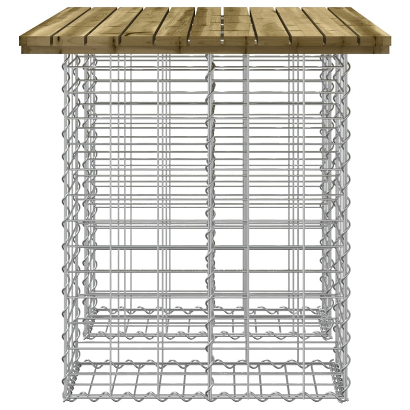vidaXL gabion mintás impregnált fenyőfa kerti asztal 100 x 70 x 72 cm