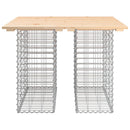 vidaXL tömör fenyőfa kerti asztal gabion mintával 100 x 102 x 72 cm