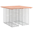 vidaXL tömörfa kerti asztal gabion mintával 100 x 102 x 72 cm Douglas