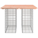 vidaXL tömörfa kerti asztal gabion mintával 100 x 102 x 72 cm Douglas