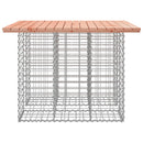 vidaXL tömörfa kerti asztal gabion mintával 100 x 102 x 72 cm Douglas
