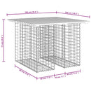 vidaXL tömörfa kerti asztal gabion mintával 100 x 102 x 72 cm Douglas