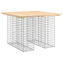 vidaXL tömör fenyőfa kerti asztal gabion mintával 100 x 102 x 72 cm