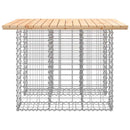 vidaXL tömör fenyőfa kerti asztal gabion mintával 100 x 102 x 72 cm