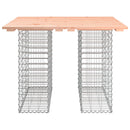 vidaXL tömörfa kerti asztal gabion mintával 100 x 102 x 72 cm Douglas