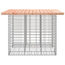 vidaXL tömörfa kerti asztal gabion mintával 100 x 102 x 72 cm Douglas