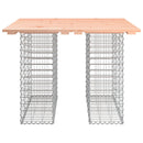 vidaXL tömörfa kerti asztal gabion mintával 100 x 102 x 72 cm Douglas