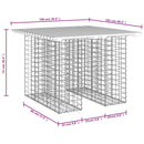 vidaXL gabion mintás kerti asztal impregnált fenyőfa 100 x 102 x 72 cm