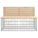 vidaXL tömör fenyőfa gabion kerti pad 103x70x65 cm