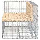 vidaXL tömör fenyőfa gabion kerti pad 122x71x65,5 cm