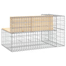 vidaXL tömör fenyőfa gabion kerti pad 122x71x65,5 cm