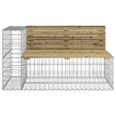 vidaXL tömör impregnált fenyőfa gabion kerti pad 122x71x65,5 cm