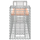 vidaXL tömör duglászfenyő gabion kerti pad 183x41x60,5 cm