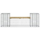 vidaXL tömör impregnált fenyőfa gabion kerti pad 183x41x60,5 cm