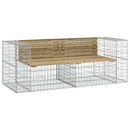 vidaXL tömör impergnált fenyőfa gabion kerti pad 184x71x65,5 cm