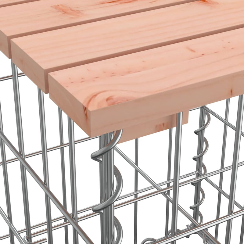 vidaXL tömör duglászfenyő gabion kerti pad 244 x 71 x 65,5 cm