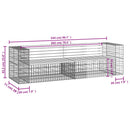 vidaXL tömör duglászfenyő gabion kerti pad 244 x 71 x 65,5 cm