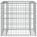 vidaXL tömör duglászfenyő kerti pad gabion kosárral