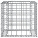 vidaXL tömör impregnált fenyőfa kerti pad gabion kosárral