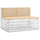 vidaXL tömör fenyőfa kerti pad gabion kosárral