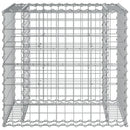 vidaXL tömör duglászfenyő kerti pad gabion kosárral