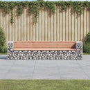 vidaXL tömör duglászfenyő gabion kerti pad 287x71x65,5 cm