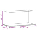 vidaXL átlátszó akril bemutatódoboz 30x15x14 cm