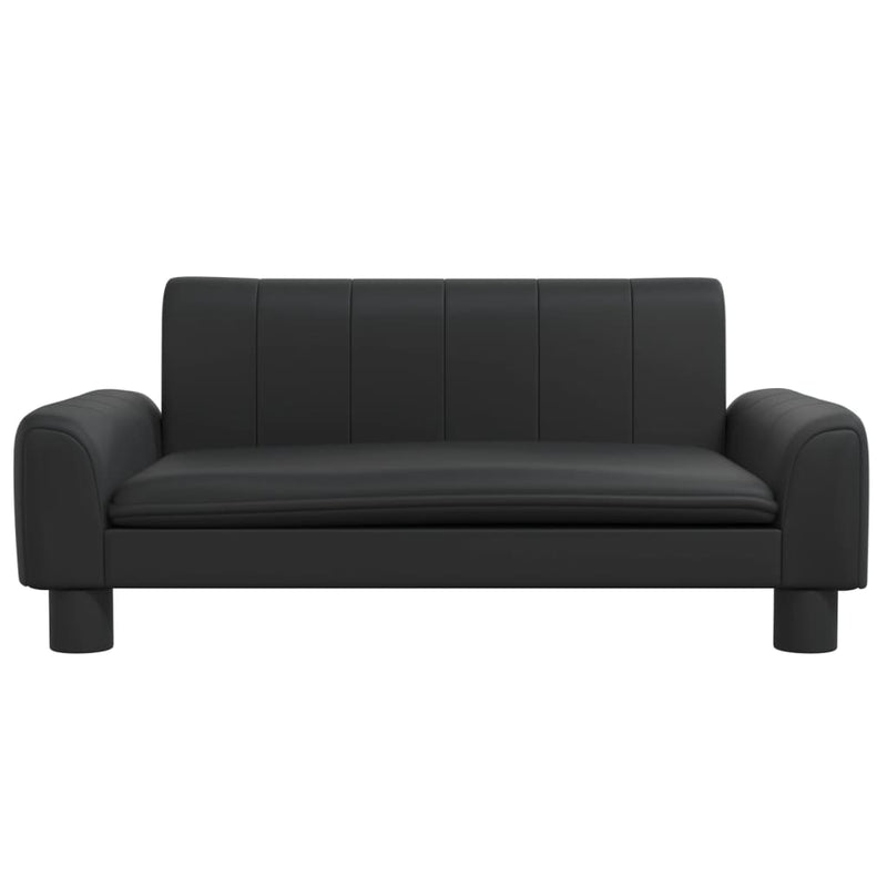 vidaXL fekete gyerek műbőrkanapé 70 x 45 x 30 cm