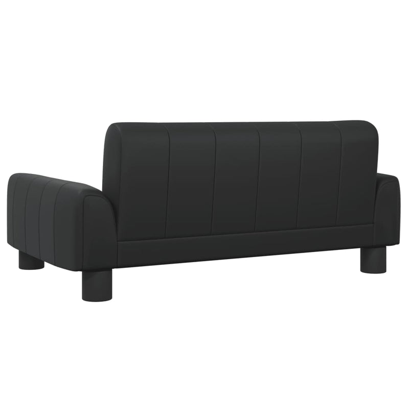 vidaXL fekete gyerek műbőrkanapé 70 x 45 x 30 cm