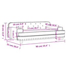 vidaXL kék bársony gyerekkanapé 90 x 53 x 30 cm