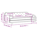 vidaXL krémszínű bársony gyerekkanapé 90 x 53 x 30 cm