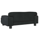 vidaXL fekete gyerek bársonykanapé 70 x 45 x 30 cm