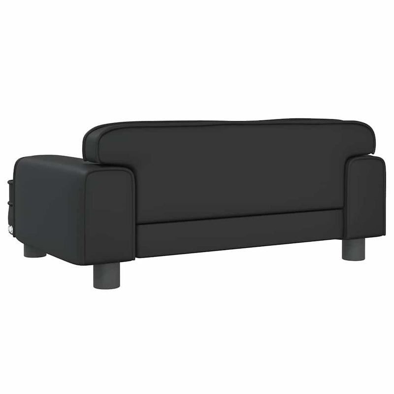 vidaXL fekete gyerek műbőrkanapé 70 x 45 x 30 cm