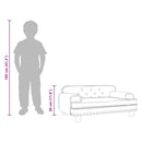 vidaXL szürke gyerek műbőrkanapé 70 x 45 x 30 cm