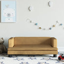 vidaXL barna bársony gyerekkanapé 80 x 45 x 30 cm