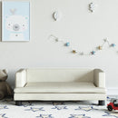 vidaXL krémszínű bársony gyerekkanapé 80 x 45 x 30 cm