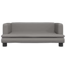 vidaXL szürke műbőr gyerekkanapé 80 x 45 x 30 cm