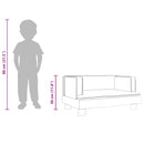 vidaXL fekete gyerek bársonykanapé 60 x 40 x 30 cm