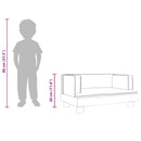 vidaXL barna gyerek bársonykanapé 60 x 40 x 30 cm