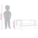 vidaXL szürke gyerek műbőrkanapé 60 x 40 x 30 cm