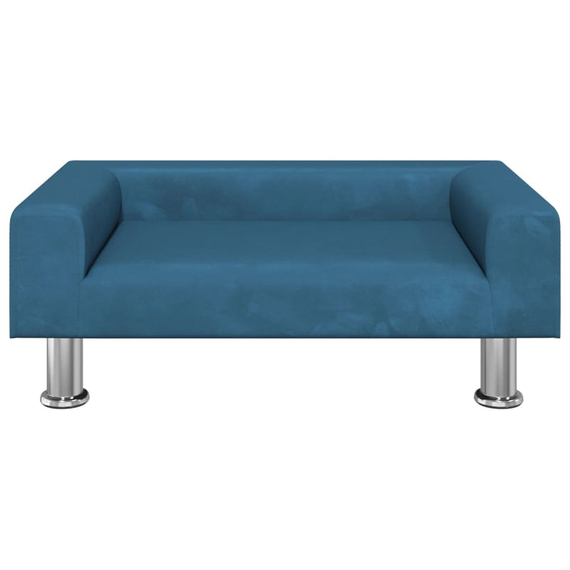 vidaXL kék bársony gyerekkanapé 70 x 45 x 26,5 cm
