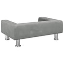 vidaXL világosszürke bársony gyerekkanapé 70 x 45 x 26,5 cm