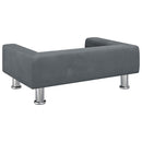 vidaXL sötétszürke bársony gyerekkanapé 70 x 45 x 26,5 cm